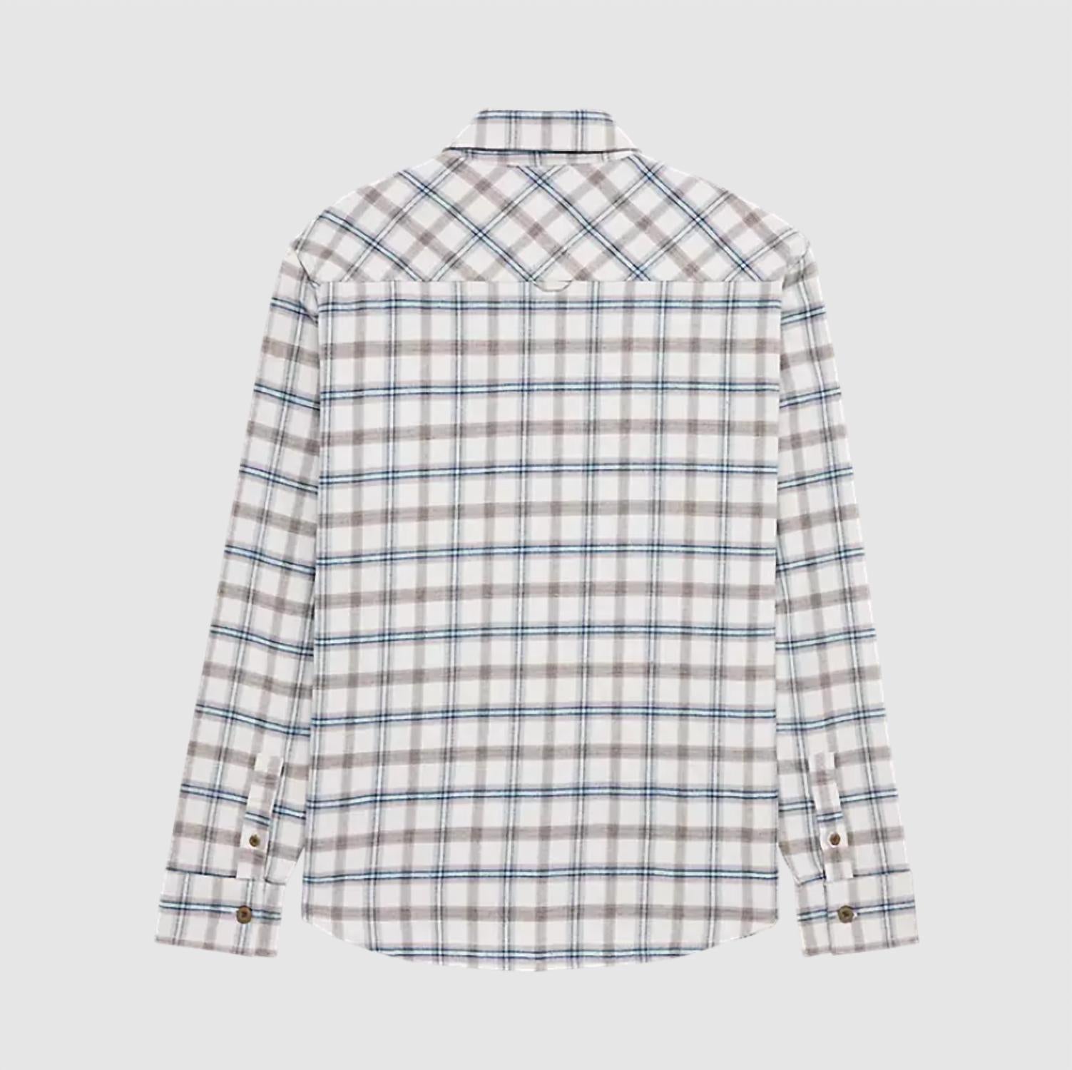 Fox Racing Women's Survivalist Core Flannel Long Sleeve Shirt in light gray - women's shirt - detail view