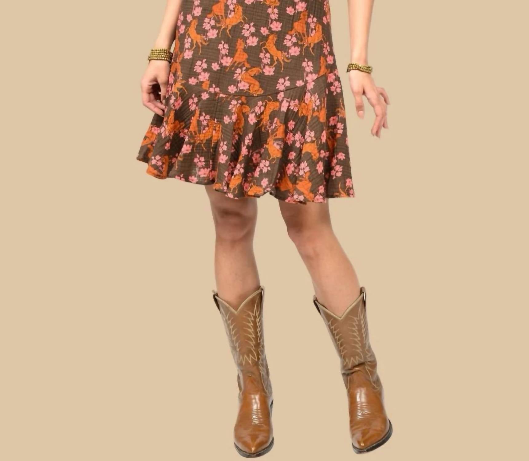 Ivy Jane - Western Wanderlust Ruffle Skirt