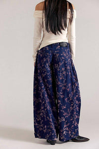 Free People About That Baggy Jean in flocked meadow - women's jeans - alternate view