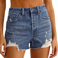 Z Supply Women's Classic Hi Rise Denim Short in vintage indigo - women's shorts