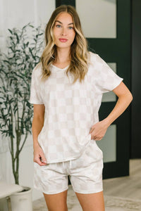 T & C  Apparel - Checkered Shorts Set