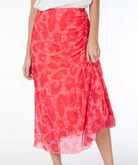 Esqualo - Fancy Animal Print Mesh Skirt