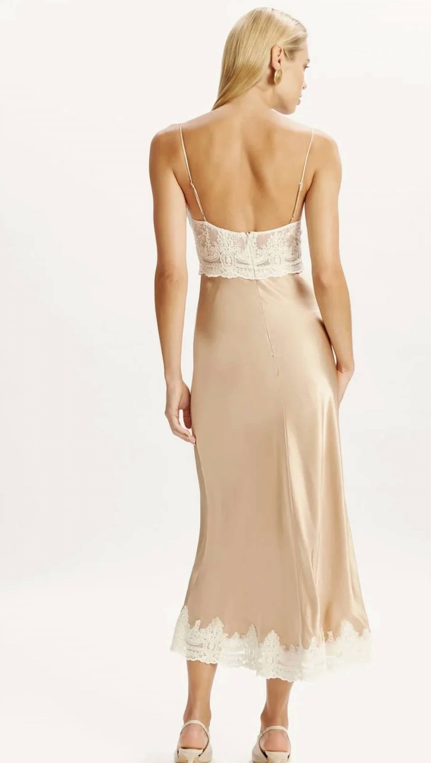Bardot - Tzariana Satin Lace Midi Dress