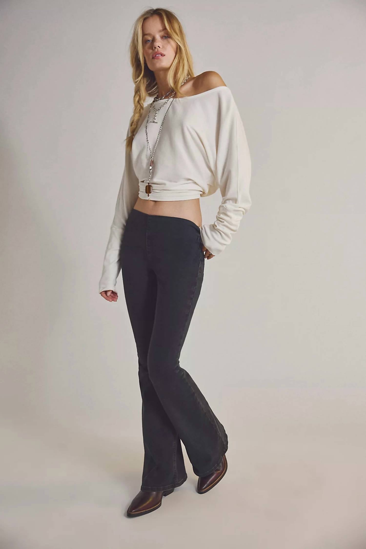 Free People - Flare Penny Pull On Jeans