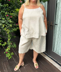 Adriana Contreras - Linen Scoopneck Tank Top - Plus
