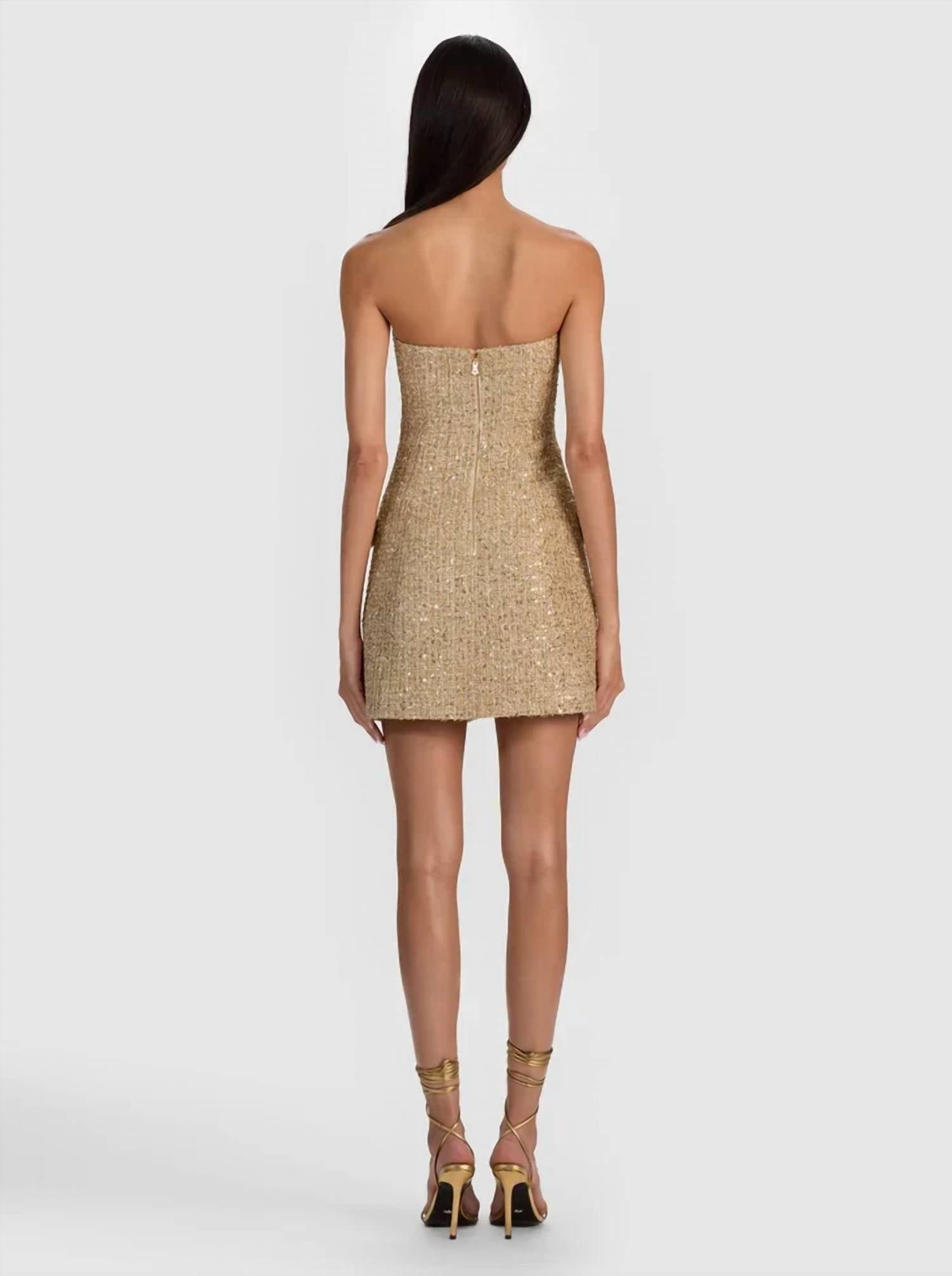 Alice + Olivia - Madison Strapless Button Down Mini Blazer Dress