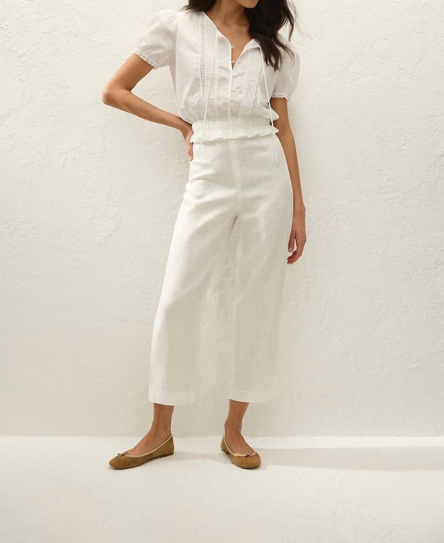 Faithfull The Brand - Fiora Button Front Blouse