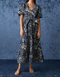 Marie Oliver - Natalie Batik Floral Midi Dress