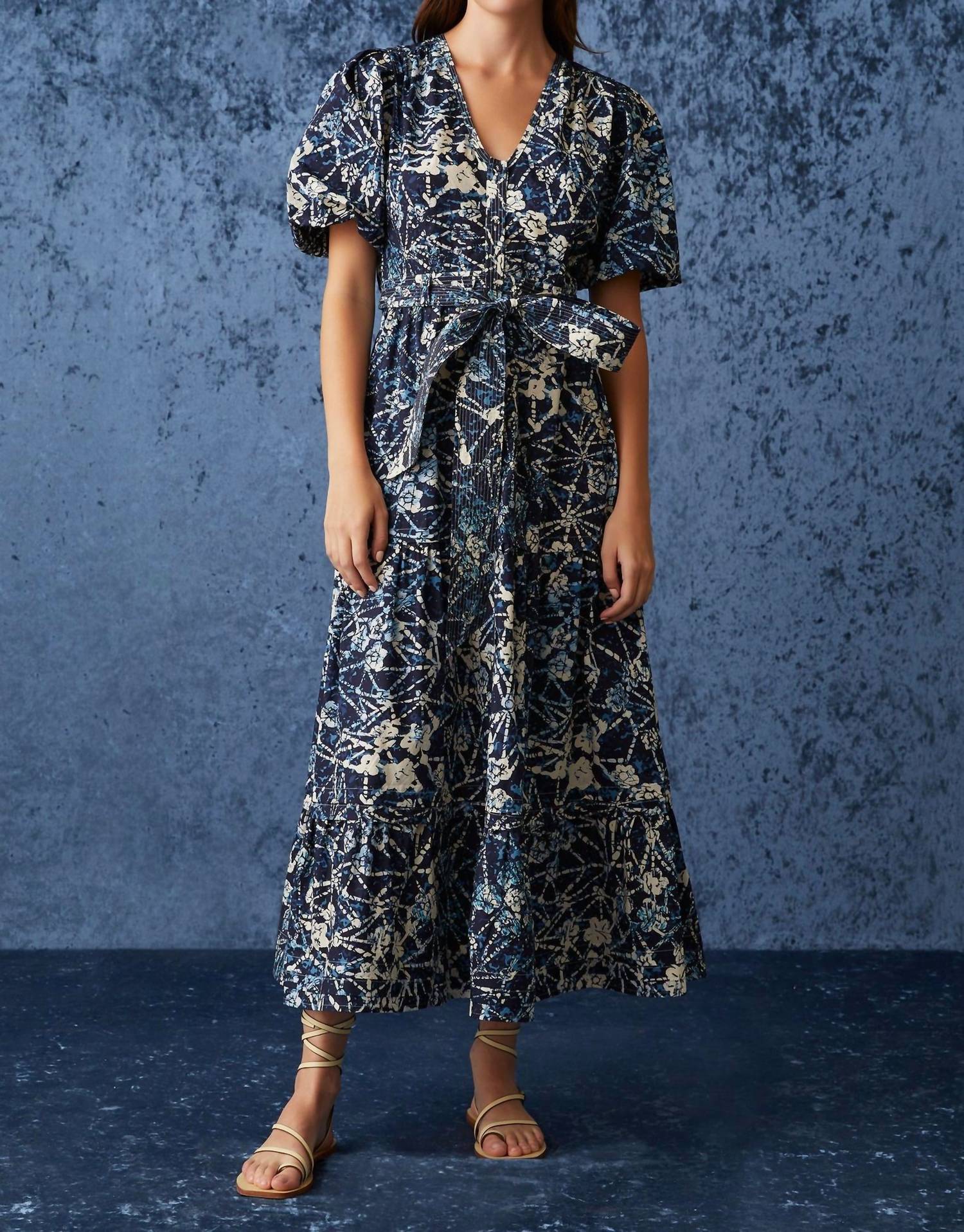 Marie Oliver - Natalie Batik Floral Midi Dress