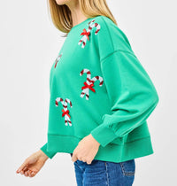 Mary Square - Millie Candy Cane Sweatshirt