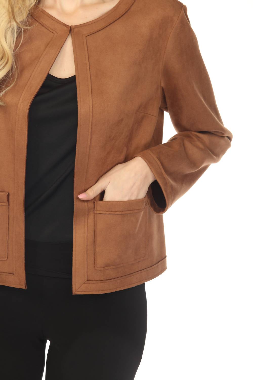 Joseph Ribkoff - Scuba Suede Long Sleeve Jacket