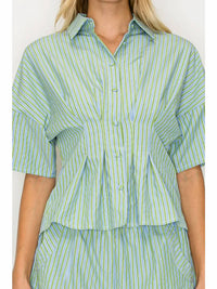 Meet Me In Santorini - Moonstripes Button Down Shirt