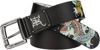 Ed Hardy - Men's 38mm Coi And Skull Reversible Belt
