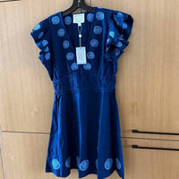 Sail To Sable - V-neck Flutter Sleeve Mini Dress
