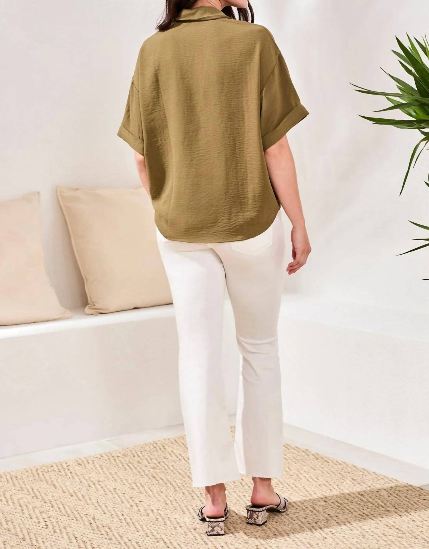 Tribal - Soft Lapel Collar Top