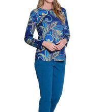 Multiples - Shaped Hem Long Sleeve Scoop Neck Top