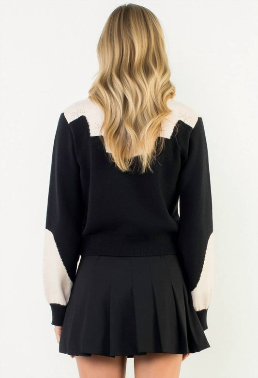 Thml - COLORBLOCK BUTTON FRONT TOP