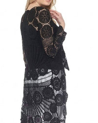 Azi - Beth Crochet Hi-low Tunic Top