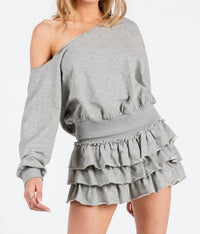 The Vintage Shop - French Terry Overlock Long Sleeve Sweatshirt