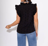 Ivy Jane Midnight Bouquet Top in black - women's blouse - alternate view