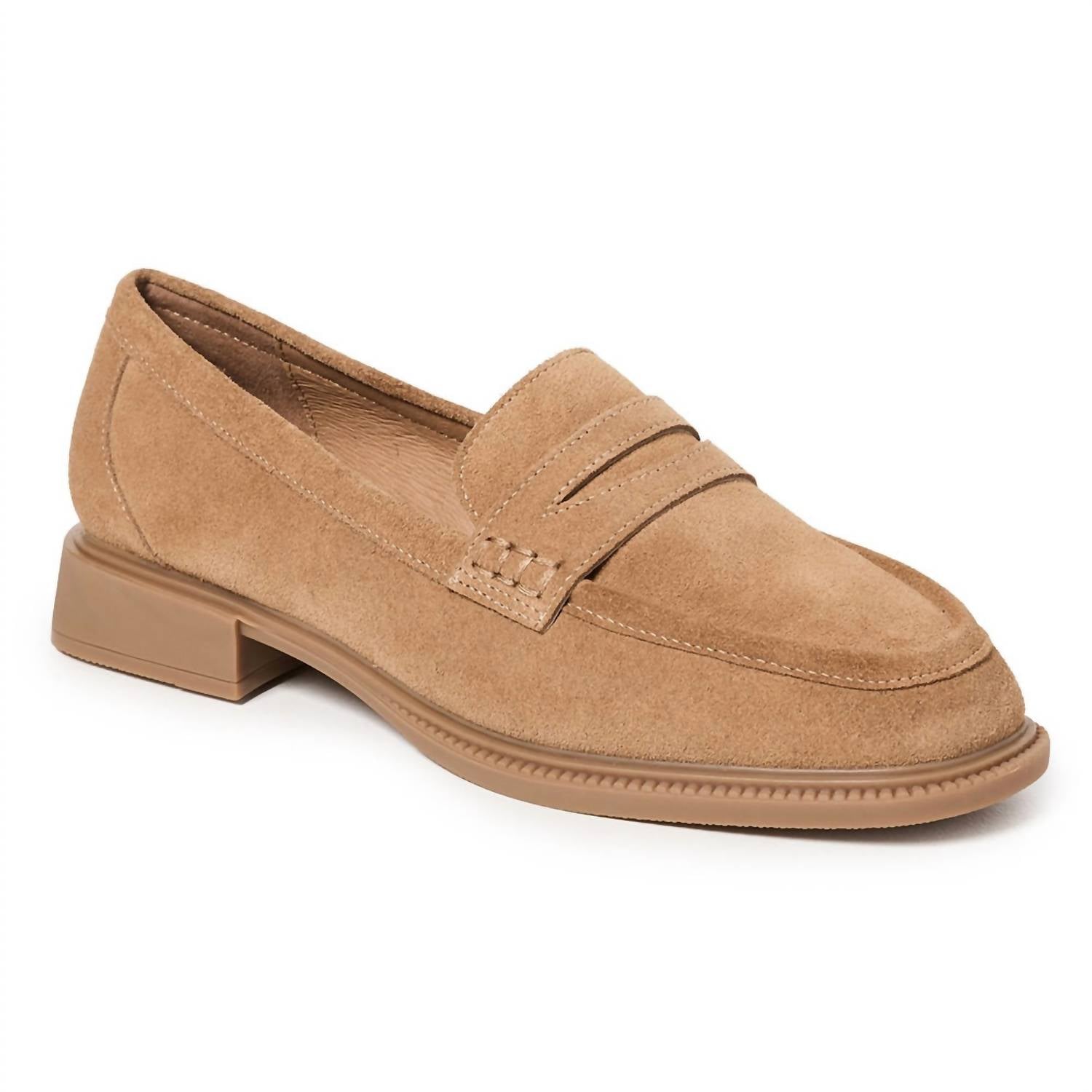 INTENTIONALLY BLANK Women's Marblehead Loafer in latte 1 - women's flats