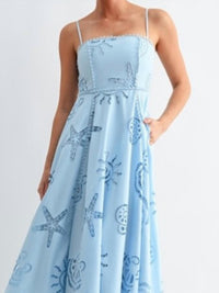 Evenuel - Seaside Eyelet Midi Dress