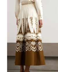 Emporio Sirenuse Amelianna Alabama Skirt in milk tobacco - women's skirt - view 5