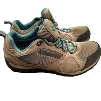 Columbia Women's Access Point Ii Waterproof Hiking Shoes in tan blue - women's sneaker