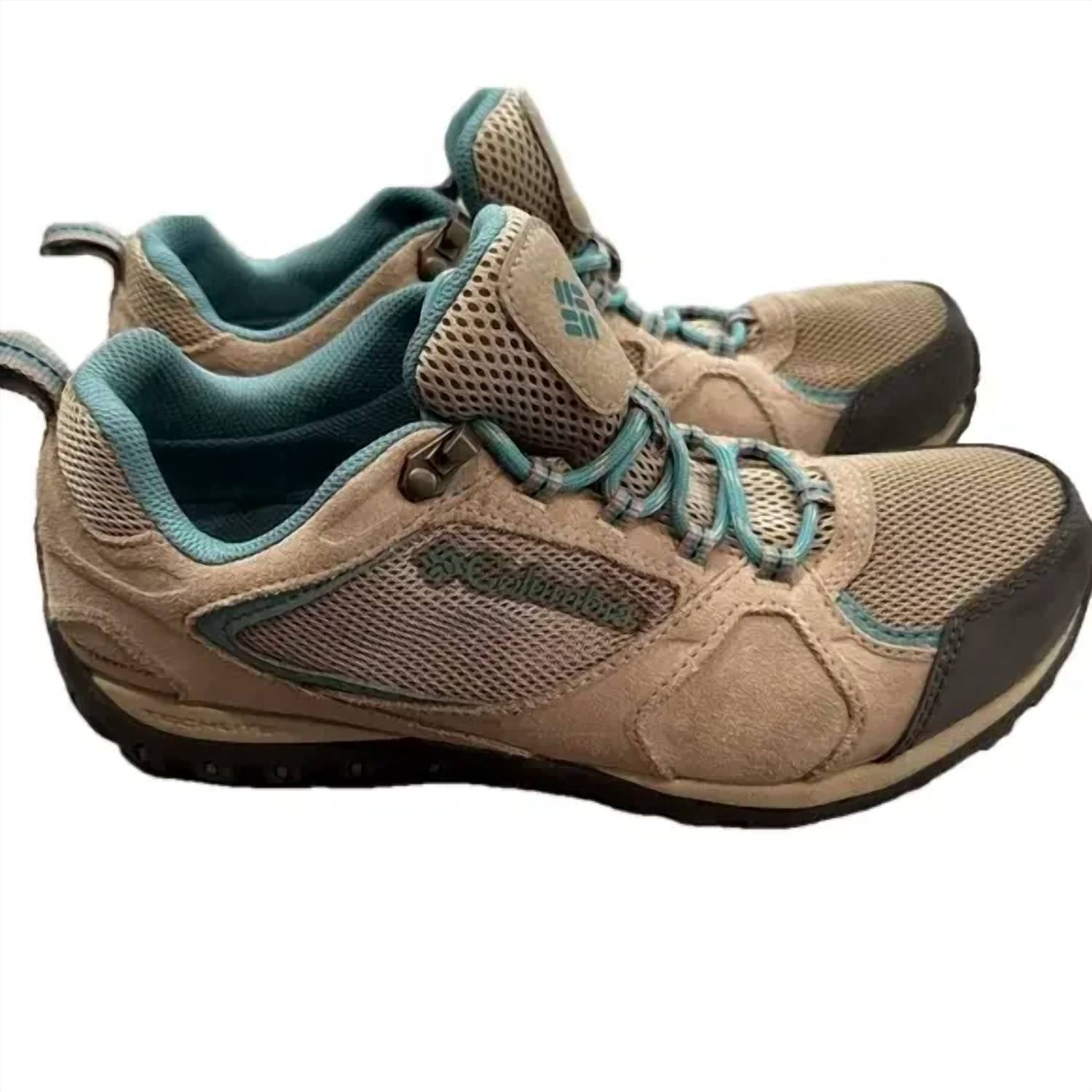 Columbia Women's Access Point Ii Waterproof Hiking Shoes in tan blue - women's sneaker