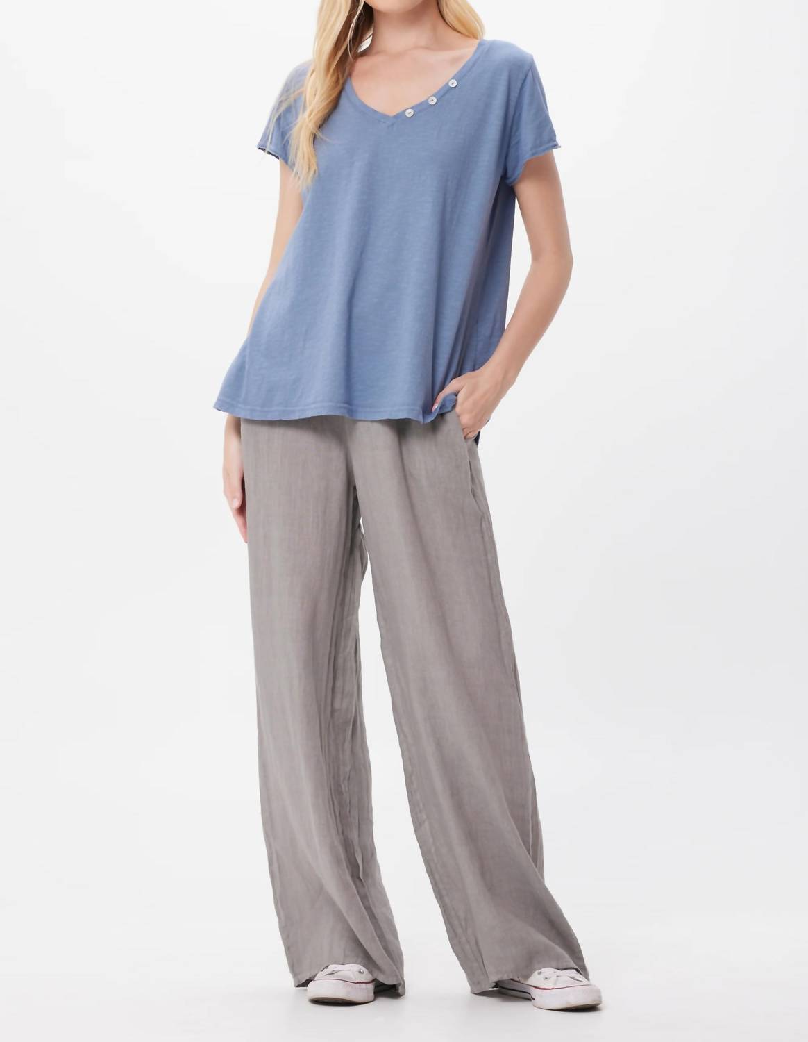 Suzy D - Sultan Linen Palazzo Pants