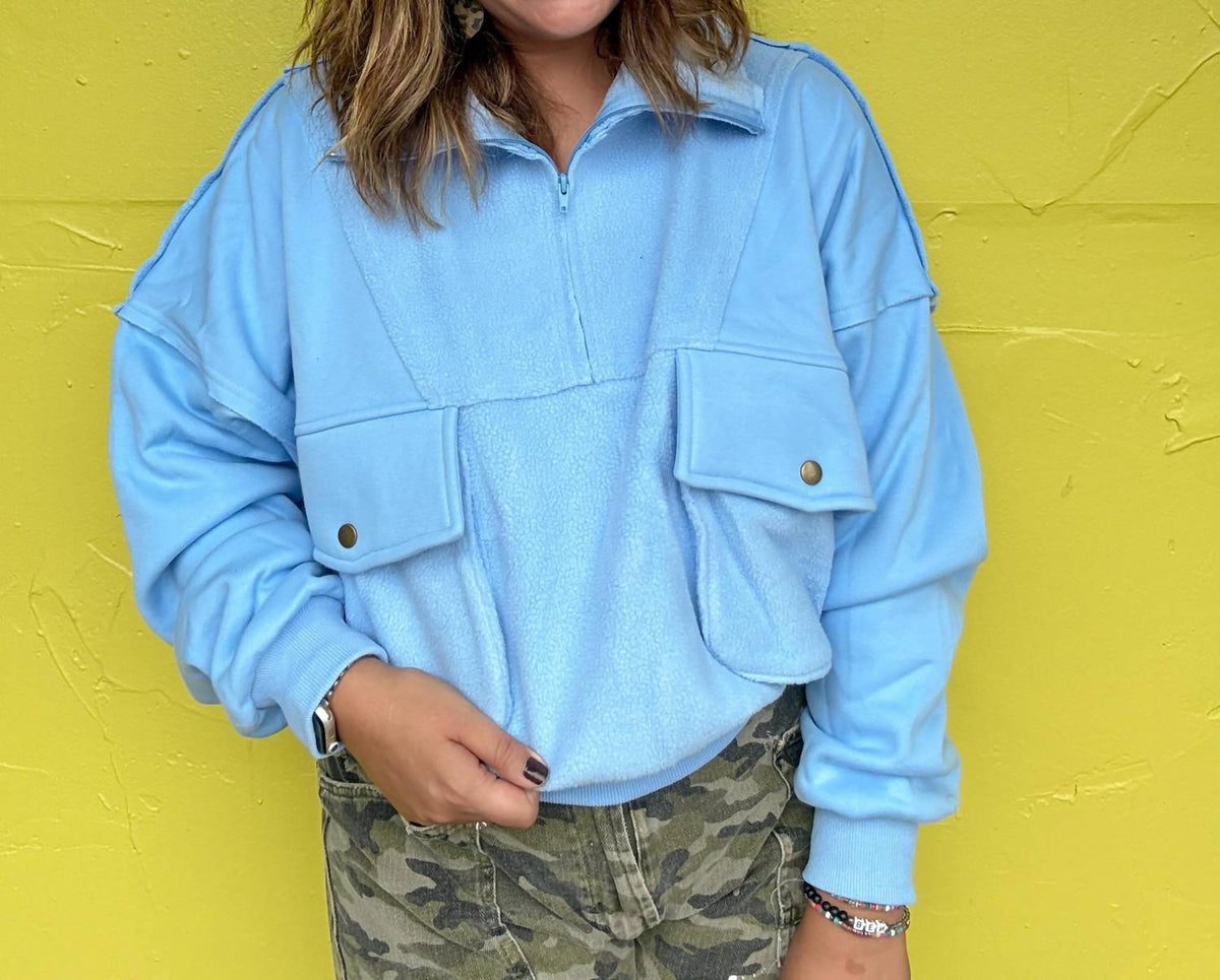 Aemi + Co - Carter Quarter-zip Pullover Sweatshirt