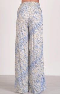 ELAN Sahara Wide Legged Pant in blue - women's pants - detail view