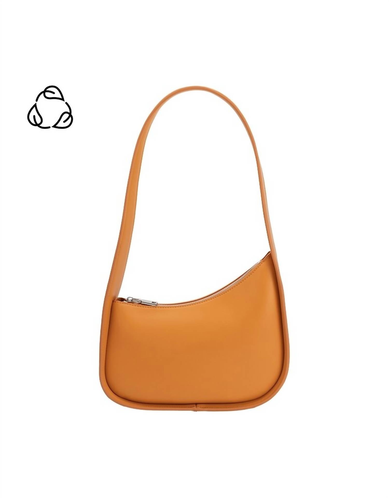 Melie Bianco Women's Willow Recycled Vegan Shoulder Bag in orange - women's bag