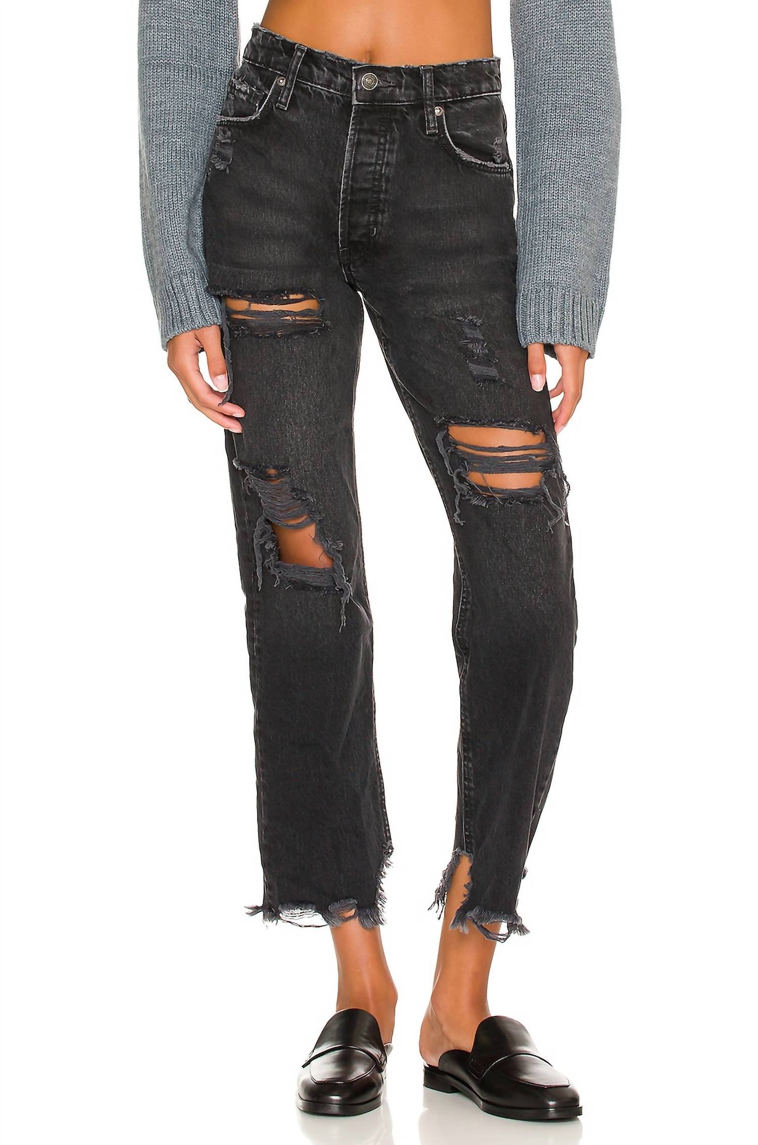Free People - Tapered Boggy Boyfriend Jeans