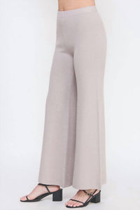 Allie Rose - Soft Lurex Fine Gauge Wide Leg Pants