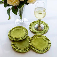ARTE ITALICA Velvet Coaster Set in pearl - item