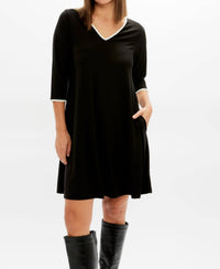 Sympli - Tipped Reversible Trapeze Dress