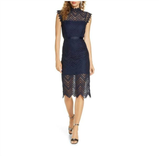 Bardot - Imogen Lace Mock Neck Sleeveless Cocktail Dress