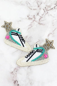 White Label - Women's Beaded Sneaker Earrings