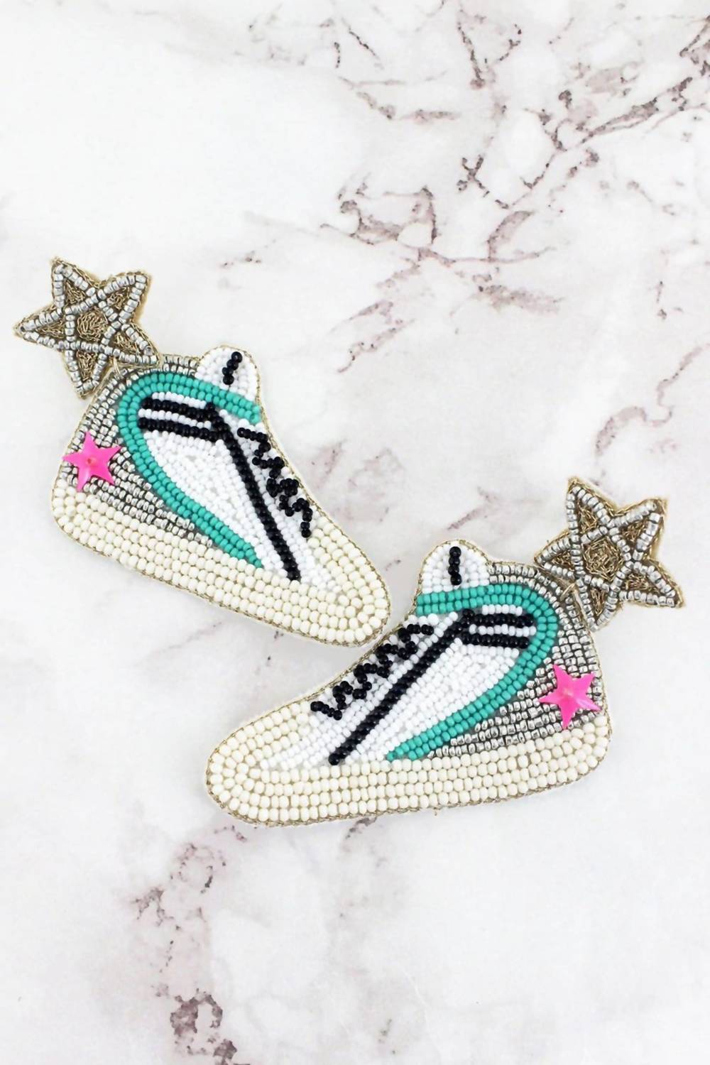 White Label - Women's Beaded Sneaker Earrings
