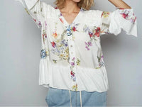 Pol - Ruffle Floral Top