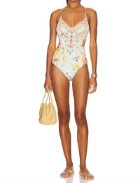 Camilla - Tie Back V-neck One Piece