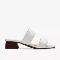Clarks Women's Serina35 Mule Sandal in off white - women's sandal - detail view