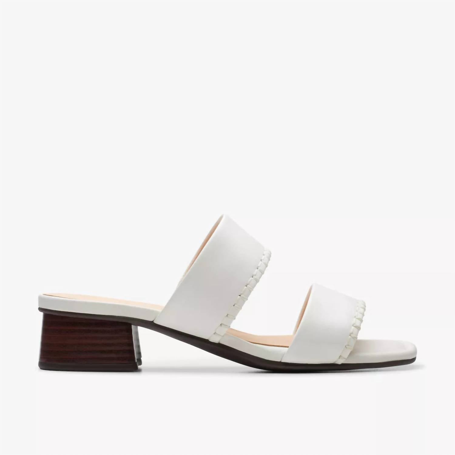 Clarks Women's Serina35 Mule Sandal in off white - women's sandal - detail view