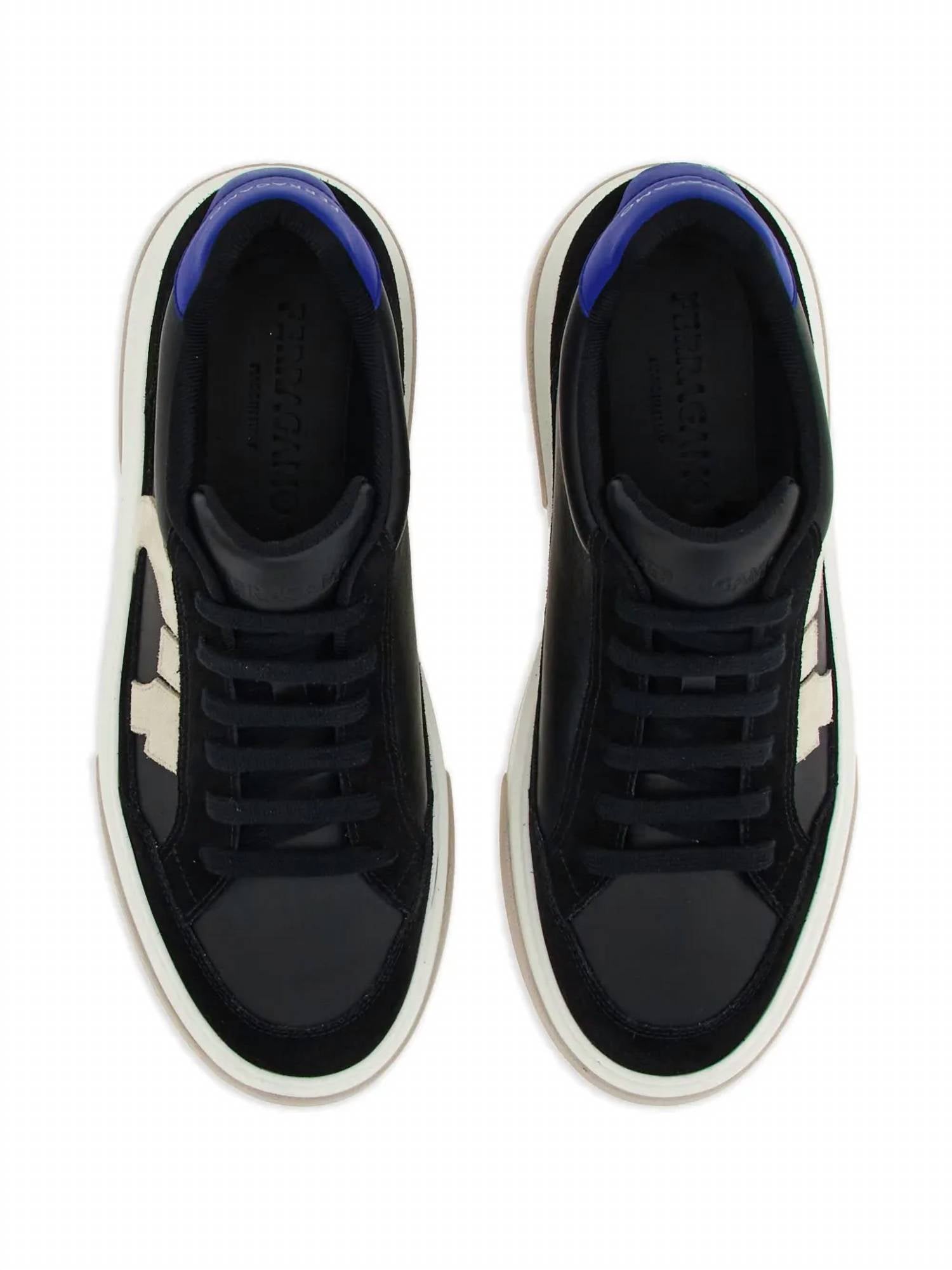 Salvatore Ferragamo - Men's Gancini Panelled Leather Sneakers