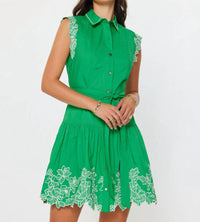 Current Air - Floral Embroidered Mini Dress