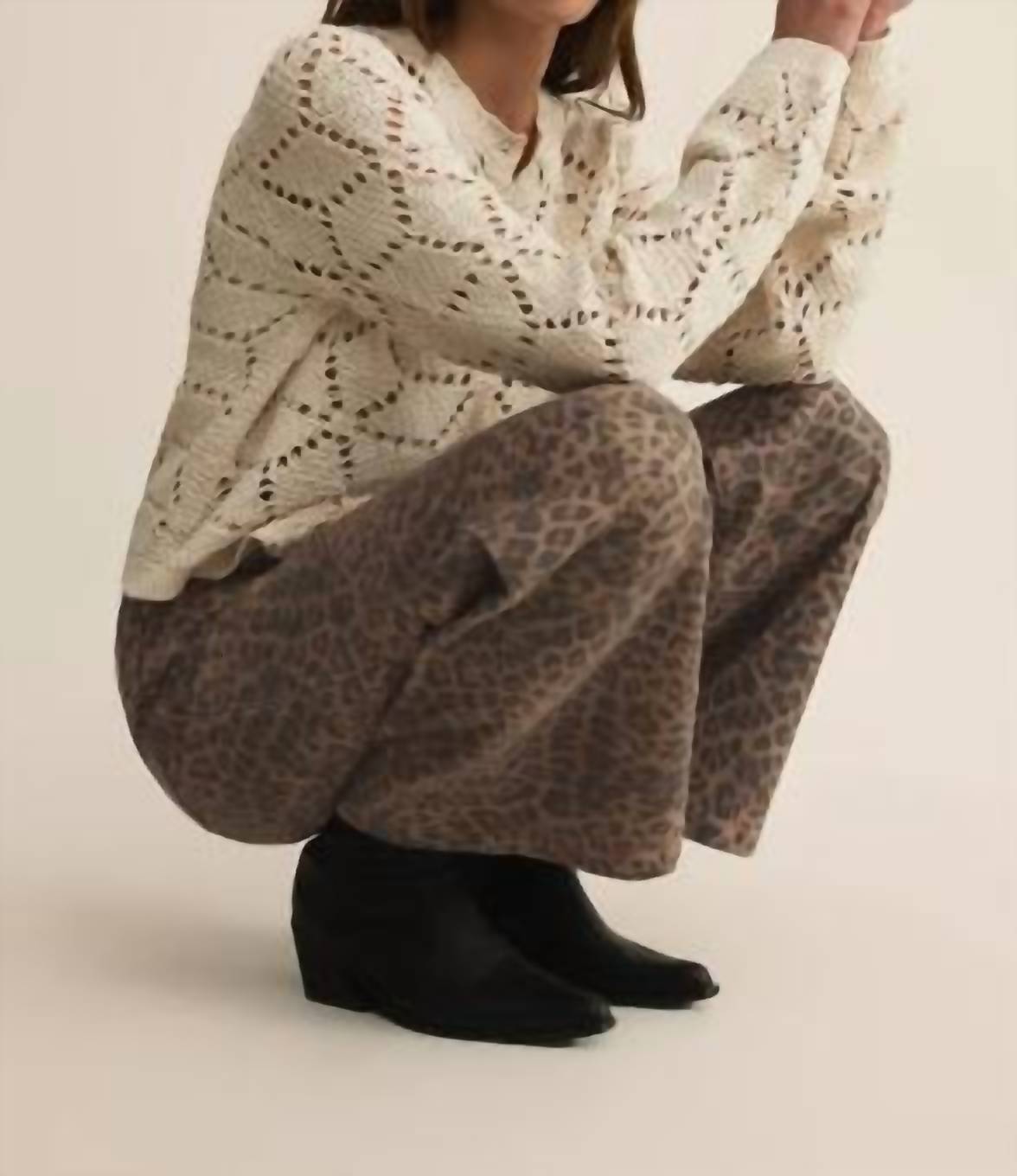 Z Supply - Marli Denim Leopard Pants