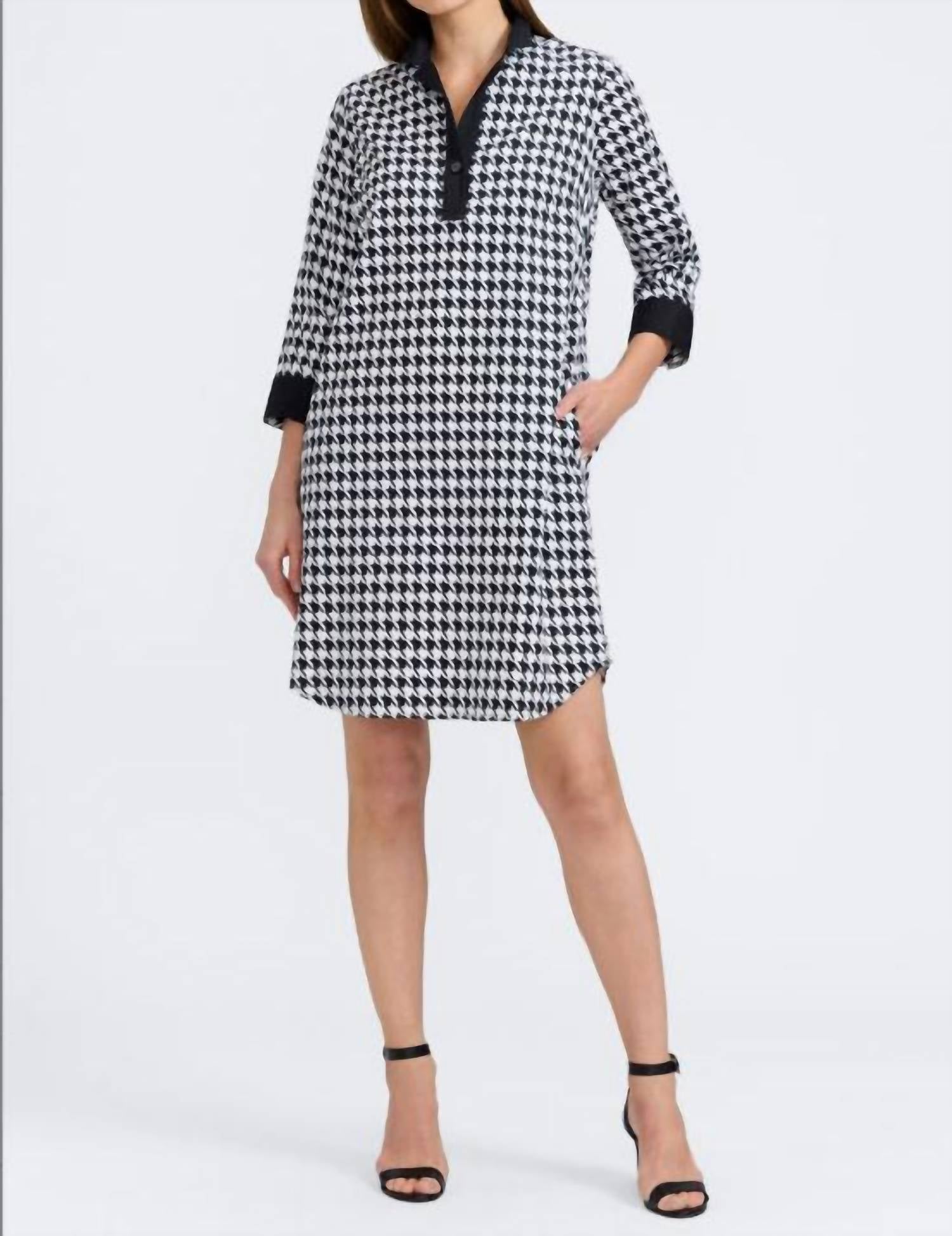 Foxcroft - Sloane Houndstooth Shirtdress
