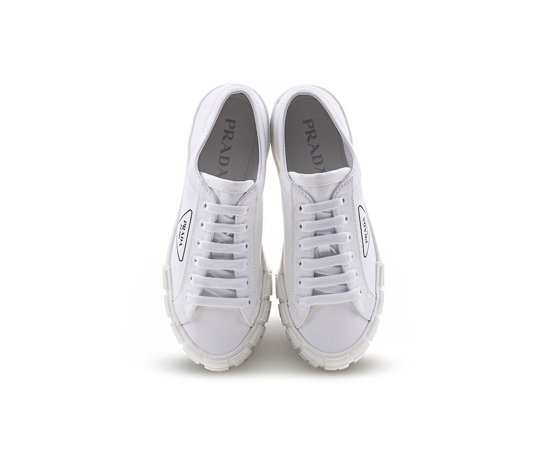 Prada - Women's Cassetta Wheel Gabardine Fabric Sneakers
