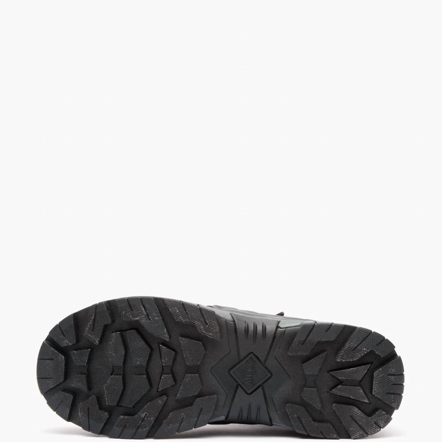MUCK Men's Apex Mid Zip Boot in black gray - men's boots - detail view